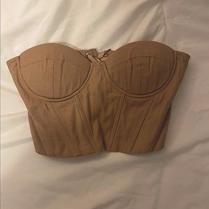 Tan corset top